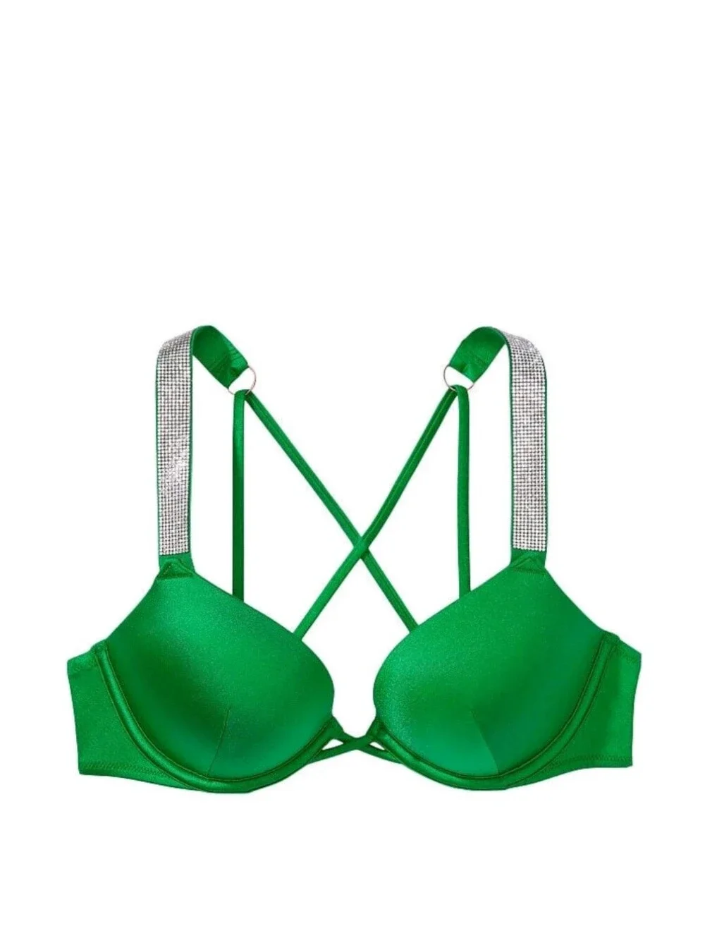 2 PC Set Victoria Secret 34B Bombshell Bikini XS Top Bottom Shine Strap Swimsuit